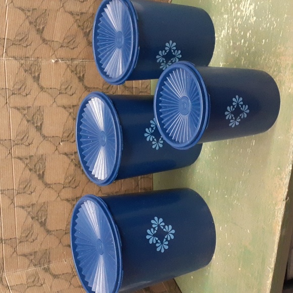Tupperware Kitchen Vintage Tupperware Nesting Canisters Royal Dark